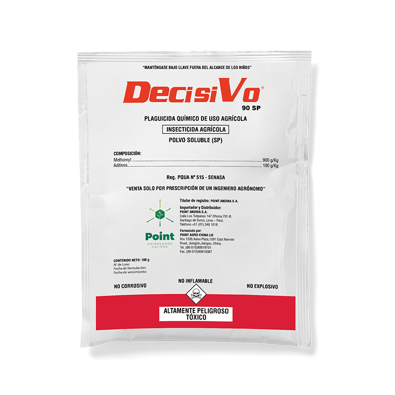 DECISIVO 90 PS (Methomyl) es un insecticida